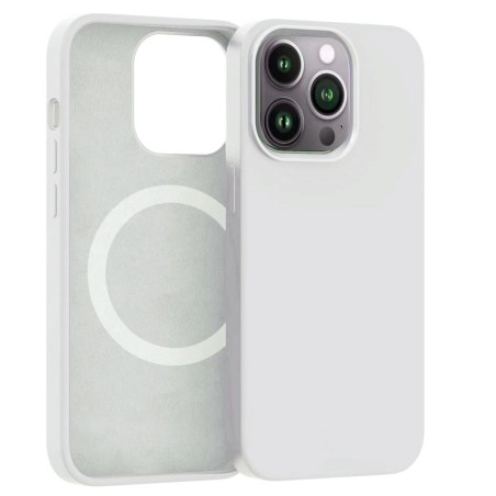 ER POWER Silikonový kryt CARNEVAL SNAP pro iPhone 14 Pro s MagSafe - bílá