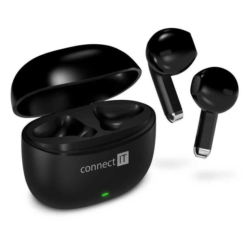 CONNECT IT True Wireless SonicBass sluchátka do uší s mikrofonem, ČERNÁ CEP1100BK