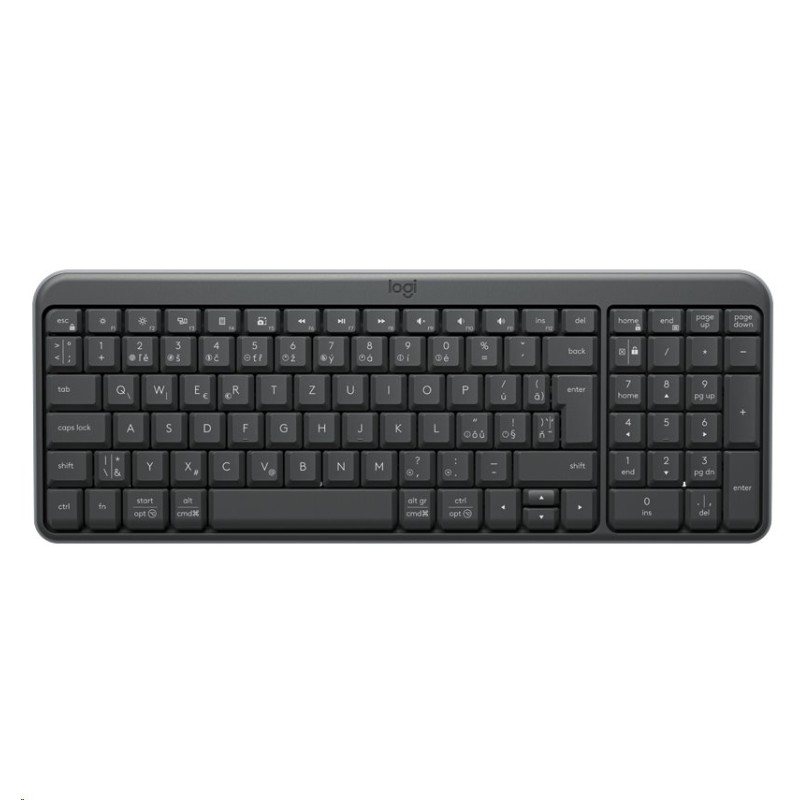 Logitech bezdrátová klávesnice K250 - GRAPHITE - CZE-SKY - INTNL