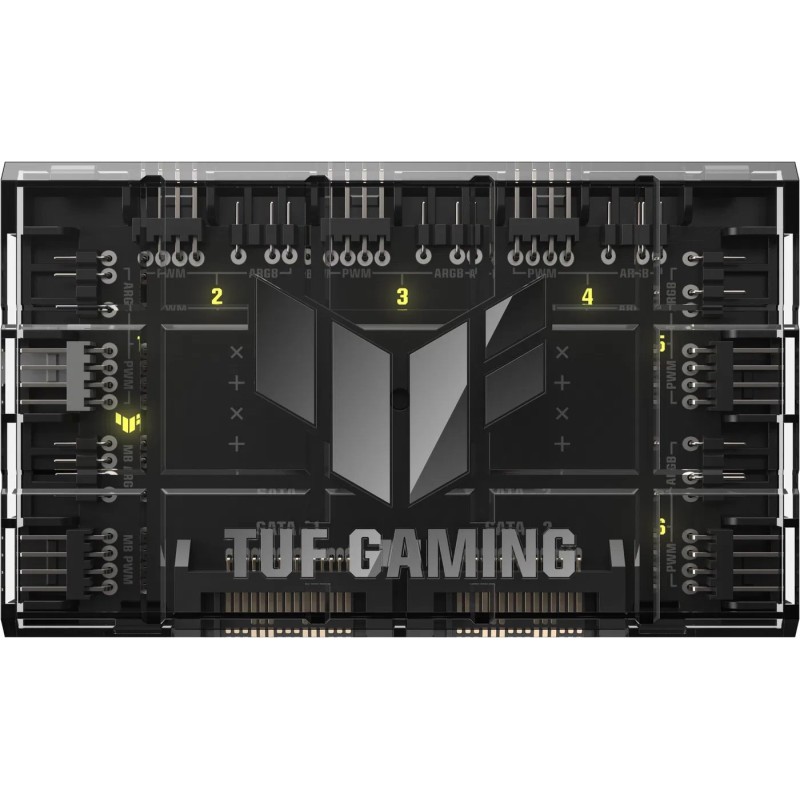 ASUS TUF GAMING ARGB FAN HUB, 6x ARGB Fan, 2x SATA, černá