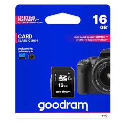 Goodram paměťová karta Secure Digital Card, 16GB, SDHC, S1A0-0160R12, UHS-I U1 (Class 10)