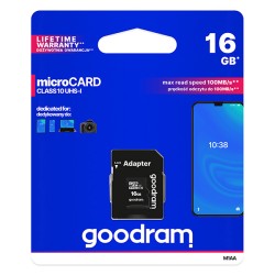 GOODRAM MicroSDHC karta 16GB M1AA, UHS-I Class 10, U1 + adaptér
