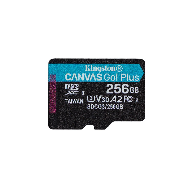 Kingston paměťová karta Canvas Go! Plus, 256GB, micro SDXC, SDCG3/256GBSP, UHS-I U3, A2, V30