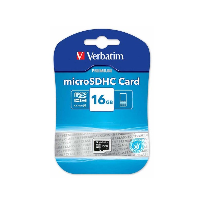 Verbatim paměťová karta Micro Secure Digital Card Premium, 16GB, micro SDHC, 44010, UHS-I U1 (Class 10)