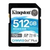 Kingston paměťová karta Canvas Go! Plus, 512GB, SDXC, SDG3/512GB, UHS-I U3 (Class 10), A2, V30