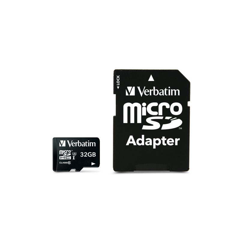 VERBATIM MicroSDHC karta 32GB Pro, U3 + adaptér