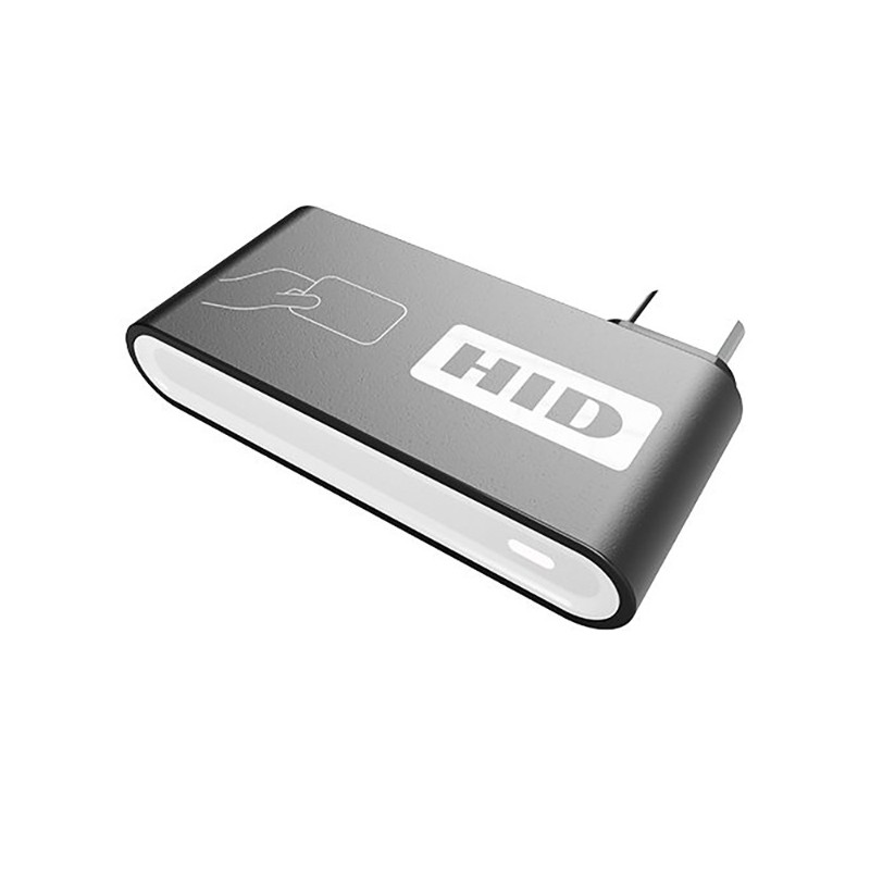 Omnikey čtečka USB-C, RDU55200-00-000000, čipové karty, externí, černá/stříbrná, konektor USB-C