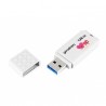 Goodram USB flash disk, USB 2.0, 128GB, UME2, VALENTINE, bílý, UME2-1280W0R11-V, USB A, s krytkou VALENTINE