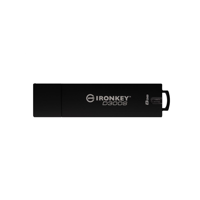 Kingston USB flash disk, USB 3.0, 8GB, IronKey D300S, černý, IKD300S/8GB, USB A, šifrování XTS-AES 256-bit, FIPS 140-2 Level 3