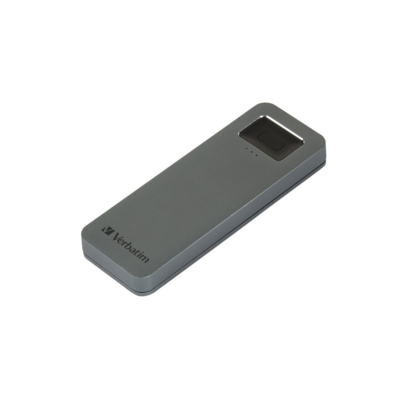 SSD Externí Verbatim Executive Fingerprint Secure, 53657, 1000GB, šedý, šifrovaný(256-bit AES) s čtečkou otisků prstů, 2.5"