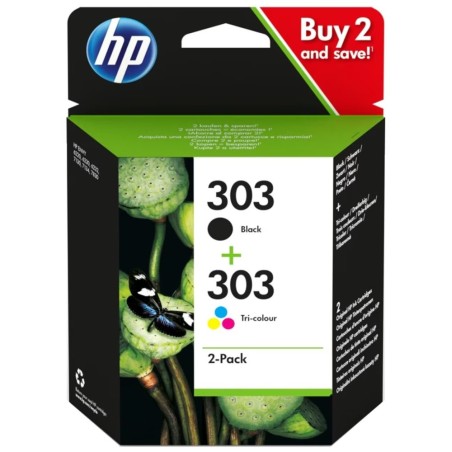 HP 303 2-pack Black/Tri-color Original Ink Cartridges