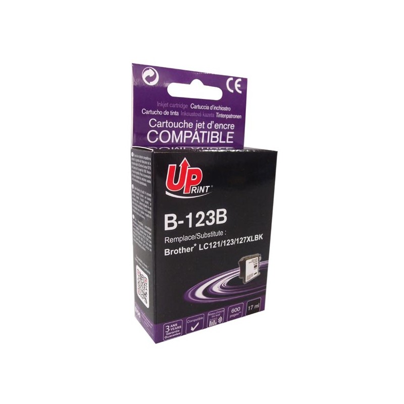 UPrint kompatibilní ink s LC-123BK, B-123B, black, 600str., 17ml