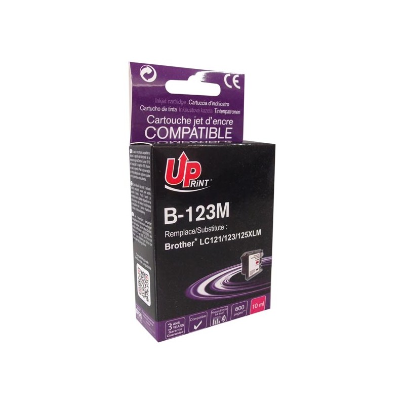 UPrint kompatibilní ink s LC-123M, B-123M, magenta, 600str., 10ml