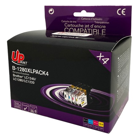 UPrint kompatibilní ink s LC-1280XL, B-1280 PACK 4, 1xblack/1xcyan/1xmagenta/1xyellow, high capacity
