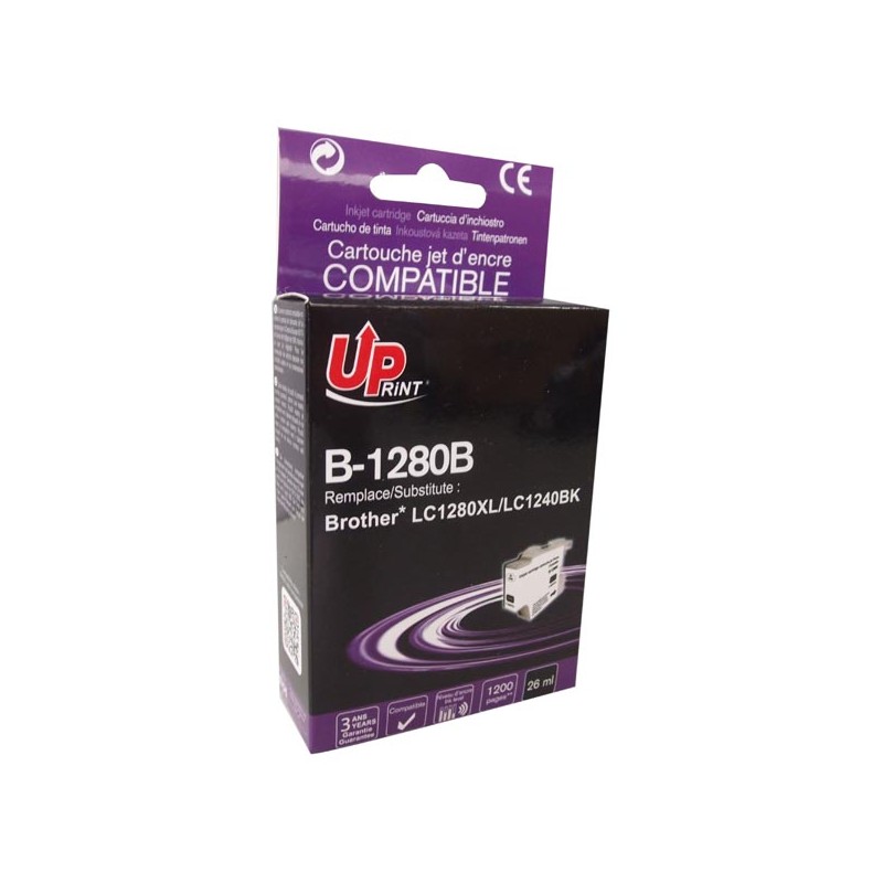 UPrint kompatibilní ink s LC-1280XLBK, B-1280B, black, 1200str., 26ml, high capacity