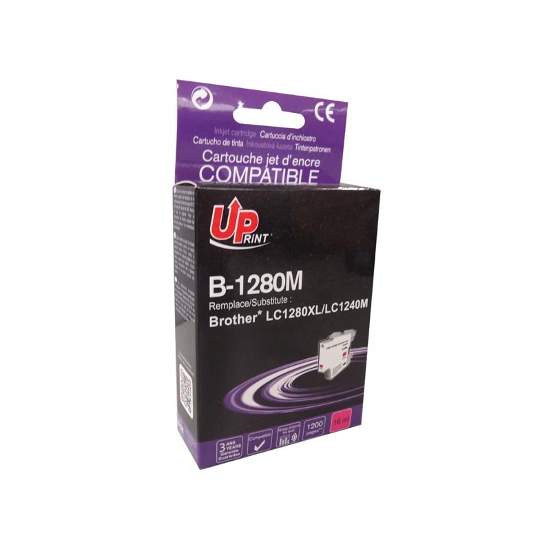 UPrint kompatibilní ink s LC-1280XLM, B-1280M, magenta, 1200str., 12ml, high capacity
