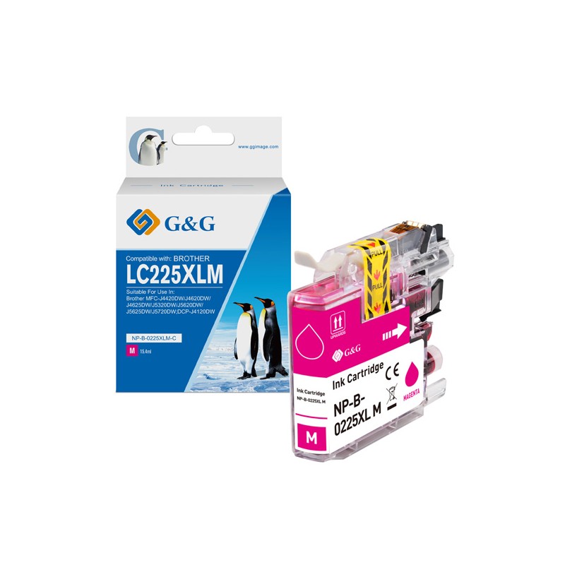 G&G kompatibilní ink s LC-225XLM, NP-B-0225XLM, magenta, 1200str.