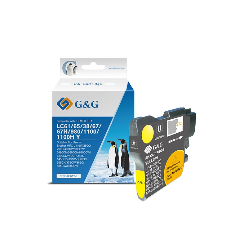 G&G kompatibilní ink s LC-980Y, LC-1100Y, NP-B-0061Y/1100Y/980Y, yellow, 260str.
