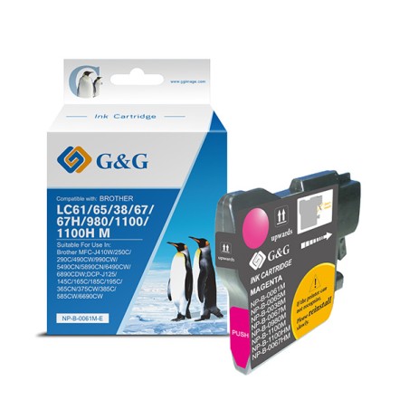 G&G kompatibilní ink s LC-980M, LC-1100M, NP-B-0061M/1100M/980M, magenta, 260str.