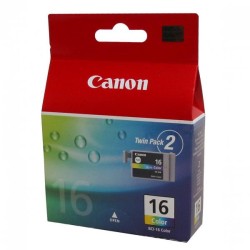 Canon originální ink BCI-16 C, 9818A020, 9818A002, color, 2*100str., 2-pack -, DOPRODEJ