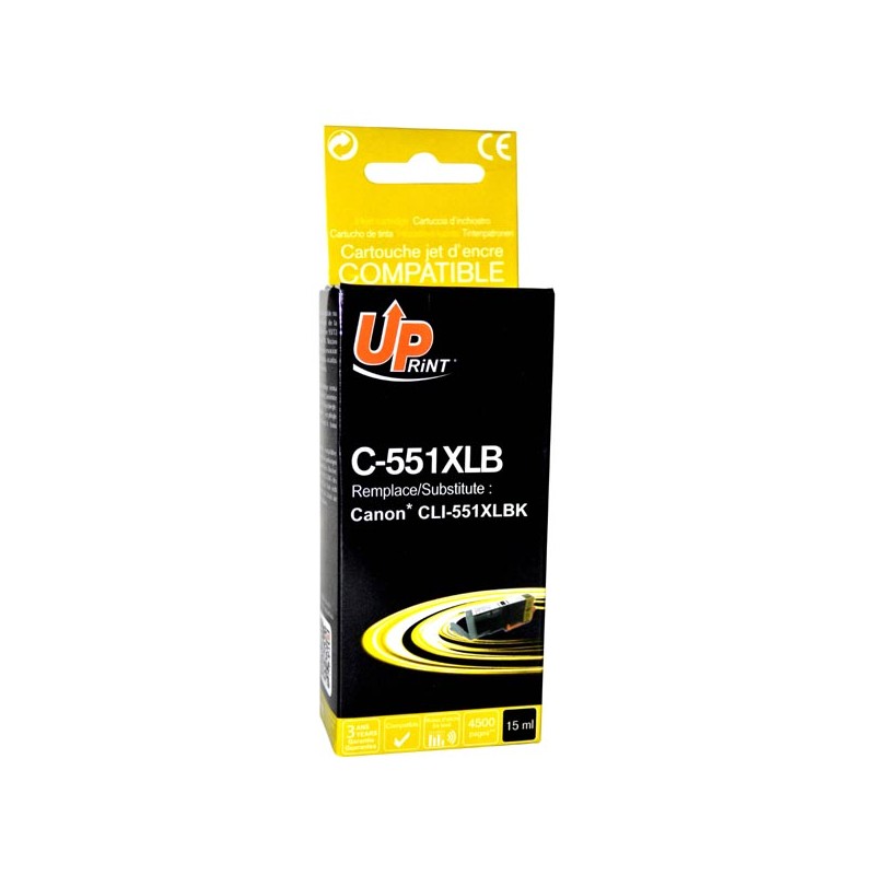 UPrint kompatibilní ink s CLI551BK XL, C-551XLB, black, 11ml, high capacity