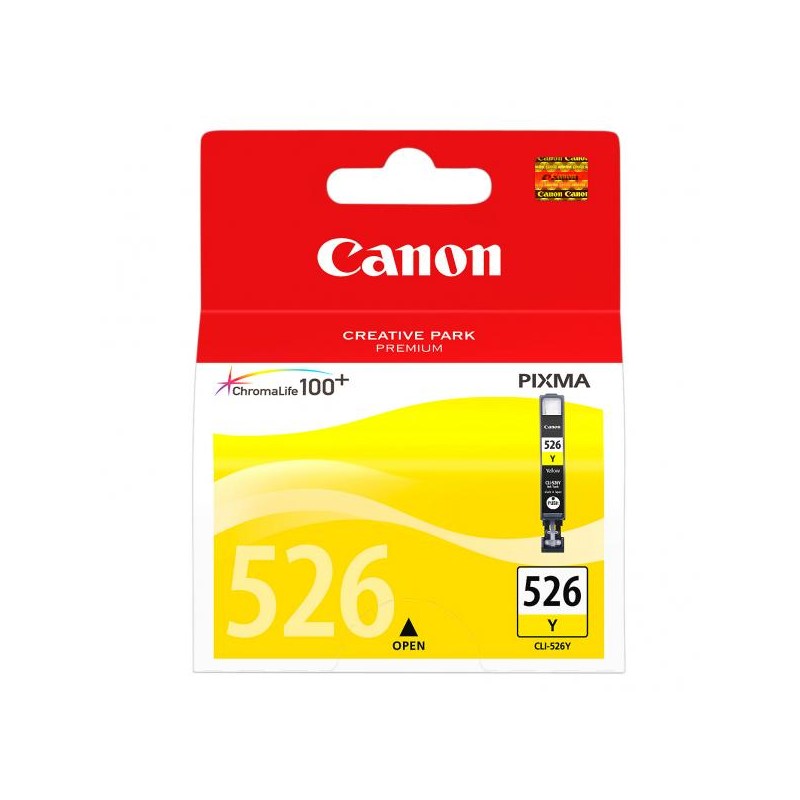Canon originální ink CLI-526 Y, 4543B006, yellow, blistr s ochranou, 9ml