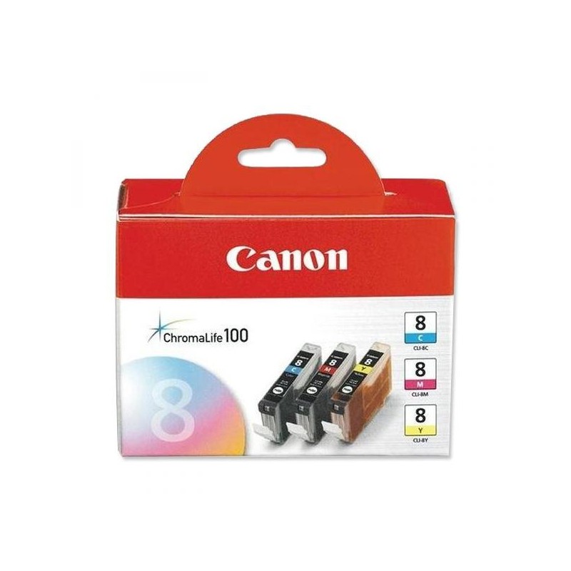 Canon originální ink CLI-8 CMY, 0621B029, 0621B026, CMY, 3-pack C/M/Y, DOPRODEJ