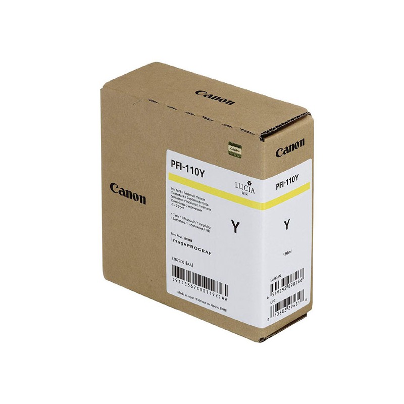 Canon originální ink PFI-110 Y, 2367C001, yellow, 160ml