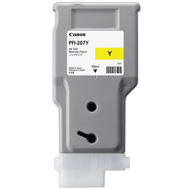 Canon originální ink PFI-207 Y, 8792B001, yellow, 300ml
