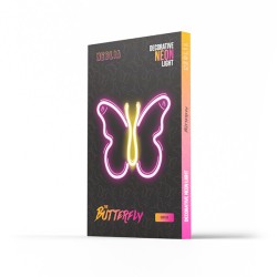 Dekorativní LED neon Motýl růžový