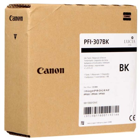 Canon originální ink PFI-307 BK, 9811B001, black, 330ml, DOPRODEJ