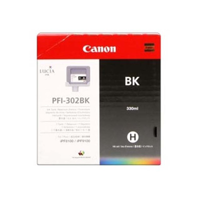 Canon originální ink PFI-302 BK, 2216B001, photo black, 330ml