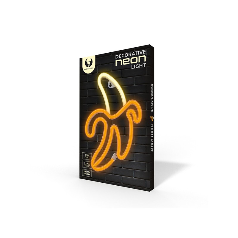 Dekorativní LED neon Banán žlutý