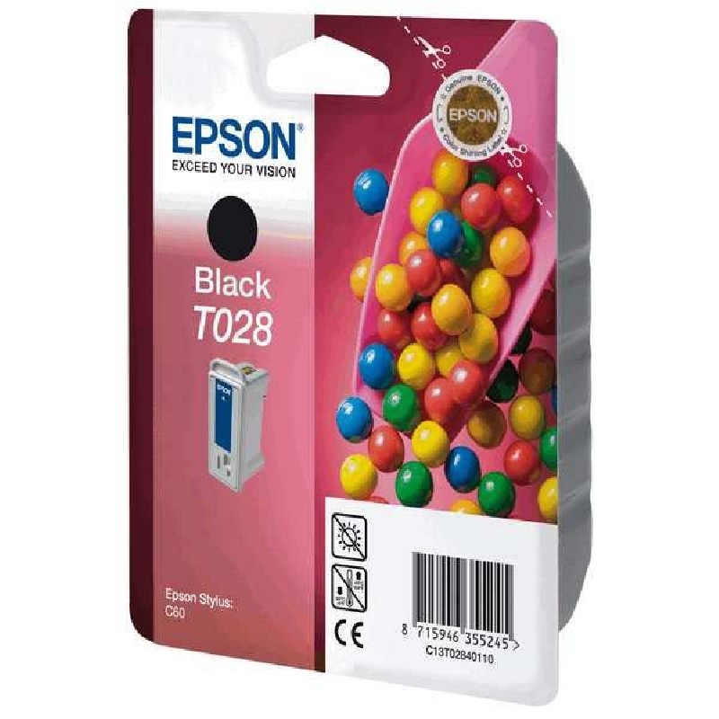 Epson originální ink C13T028401, black, 600str., 17ml