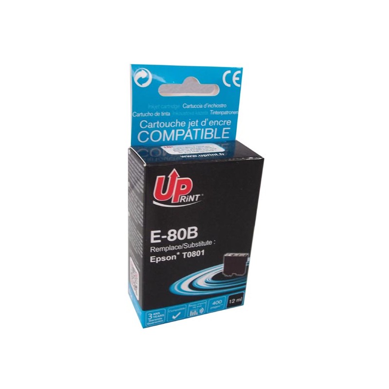 UPrint kompatibilní ink s C13T08014011, E-80B, black, 11ml