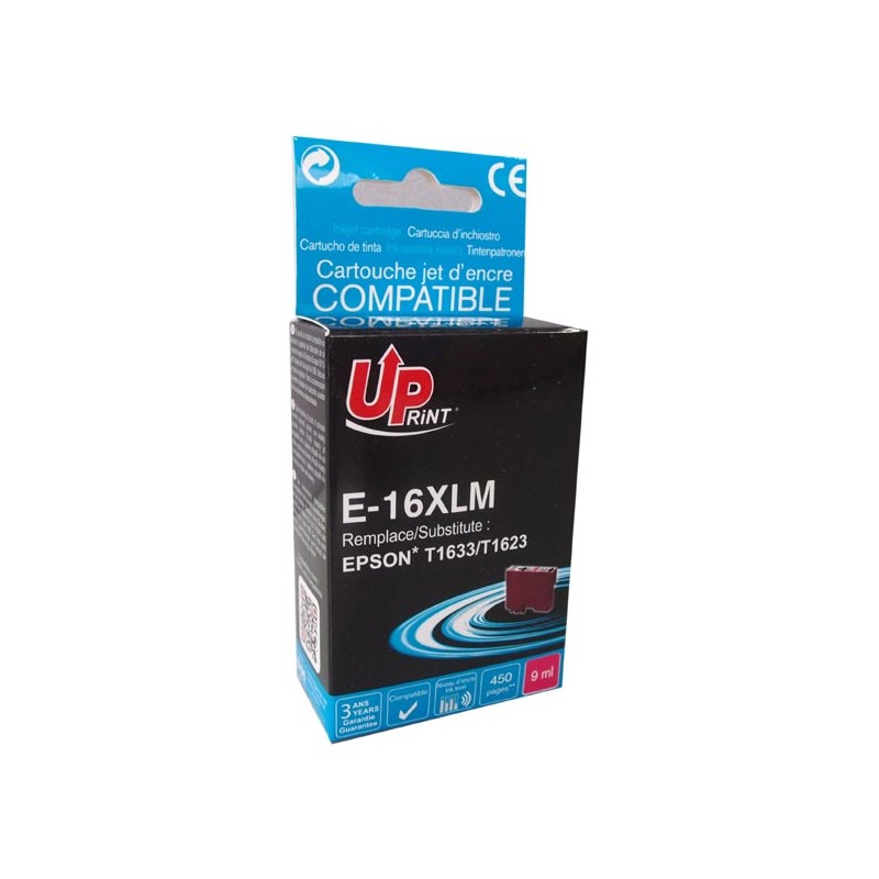 UPrint kompatibilní ink s C13T16334010, T163340, 16XL, E-16XLM, magenta, 450str., 9ml