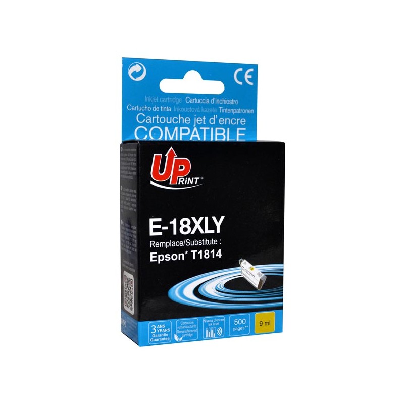 UPrint kompatibilní ink s C13T18144010, 18XL, E-18XLY, yellow, 450str., 10ml