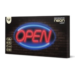 Dekorativní PLEXI LED neon Open modro-červený