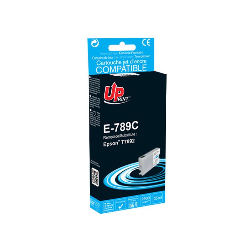 UPrint kompatibilní ink s C13T789240, T789, XXL, E-789C, cyan, 2900str., 35ml