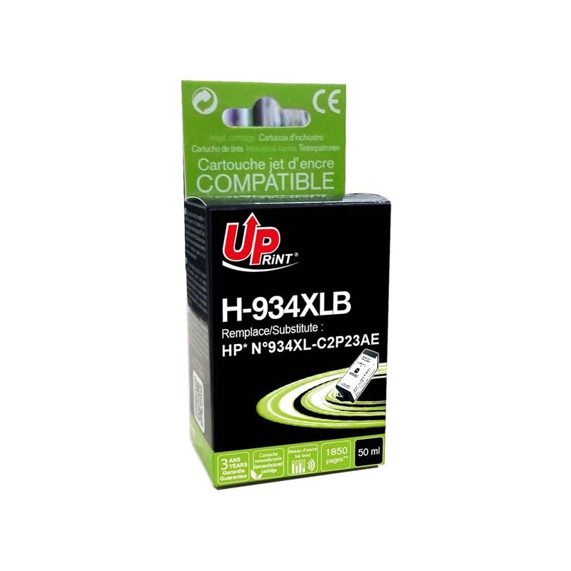 UPrint kompatibilní ink s C2P23AE, HP 934XL, H-934XLB, black, 1850str., 50ml