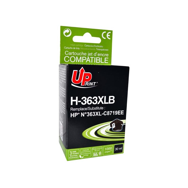 UPrint kompatibilní ink s C8719EE, HP 363, H-363B, black, 30ml