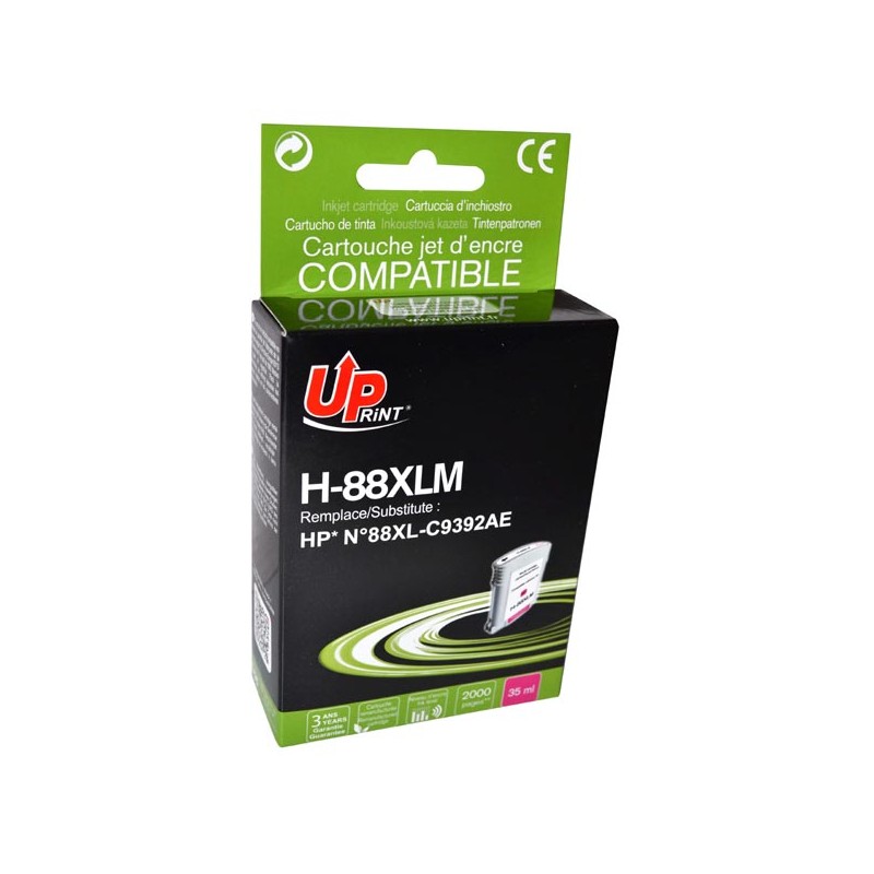 UPrint kompatibilní ink s C9392AE, HP 88XL, H-88M, magenta, 35ml