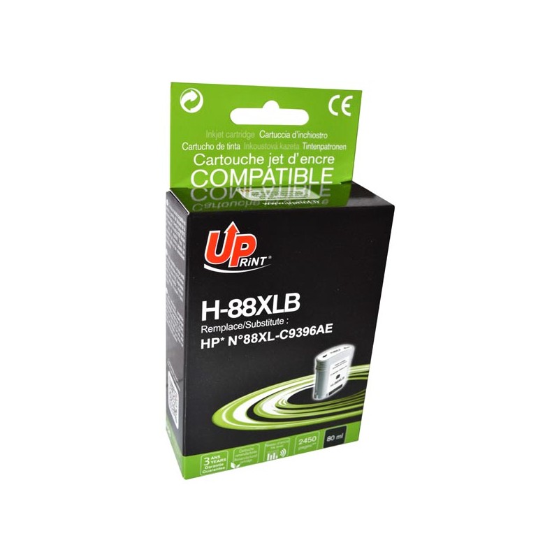 UPrint kompatibilní ink s C9396AE, HP 88XL, H-88B, black, 80ml