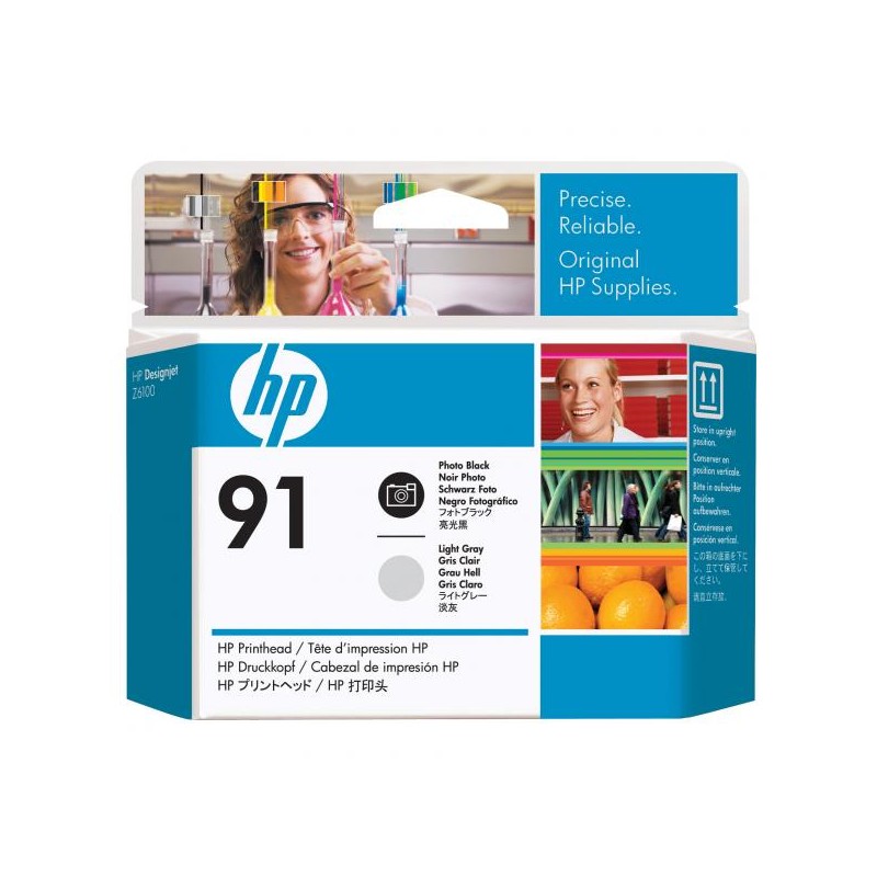 HP originální tisková hlava C9463A, HP 91, photo black/light grey