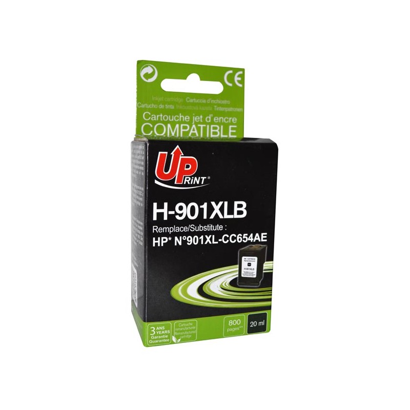 UPrint kompatibilní ink s CC654AE, HP 901XL, H-901XLB, black, 20ml