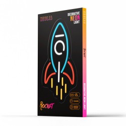 Dekorativní PLEXI LED neon Raketa multicolor
