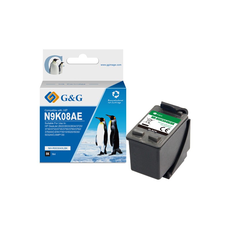 G&G kompatibilní ink s N9K08AE, HP 304XL, NH-RC304XLBK-T, black, 18ml, ml