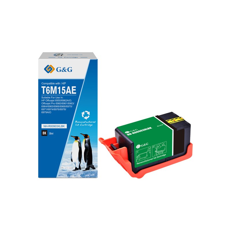 G&G kompatibilní ink s T6M15AE, HP 903XL, NH-R00903XLBK, black, 825str.