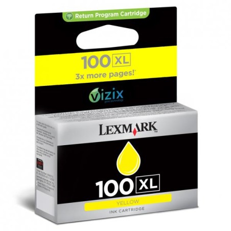 Lexmark originální ink 14N1071E, 100XL, yellow, return, 600str.