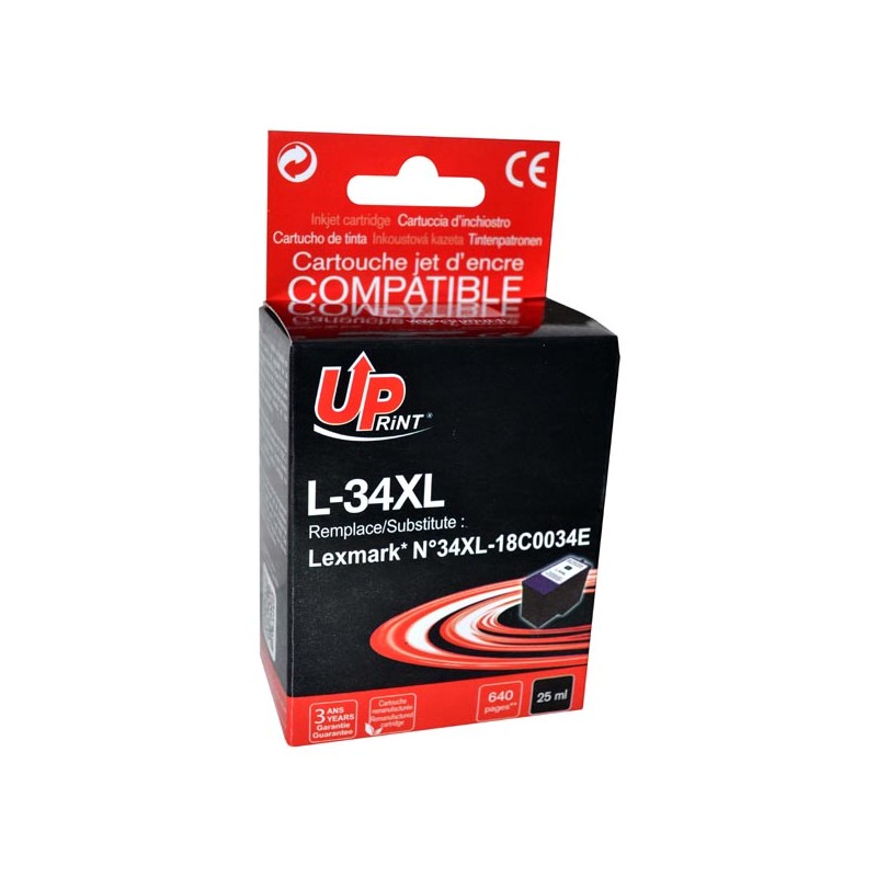 UPrint kompatibilní ink s 18C0034E, 34XL, L-34XL, black, 25ml